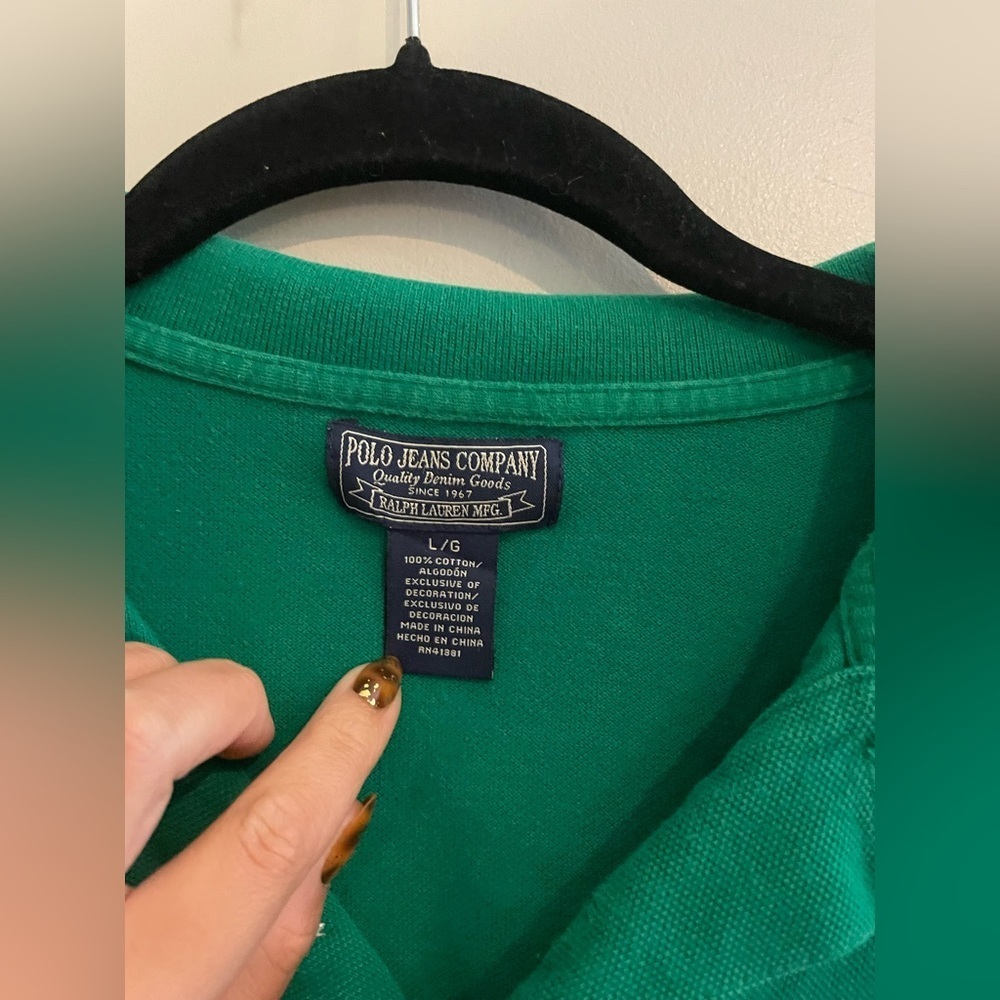 Polo Jeans Company Ralph Lauren Bright Green Polo - Picture 3 of 5